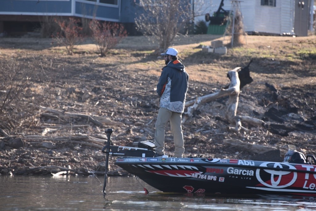 Mike Iaconelli worked the shoreline hard with a crank but couldn’t find the right pattern on Day 2.