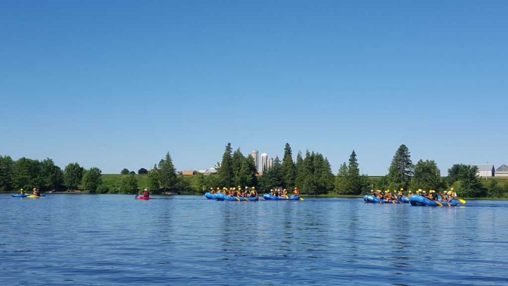 rafters departing on Ottawa River at Wilderness Tours
